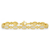 18K YELLOW GOLD AND DIAMOND OVAL LINK BRACELET - Stambolian | House of Jewels