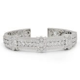 PASSION 18K WHITE GOLD AND DIAMOND BANGLE BRACELET