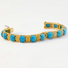 Happiness Sleeping Beauty Turquoise Diamond Bangle