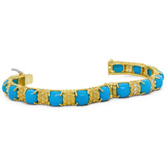 HAPPINESS SLEEPING BEAUTY TURQUOISE BANGLE BRACELET