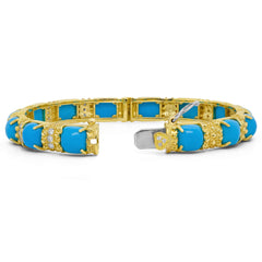 HAPPINESS SLEEPING BEAUTY TURQUOISE BANGLE BRACELET