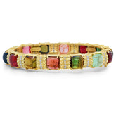 HAPPINESS MULTI-COLOR TOURMALINE BANGLE BRACELET