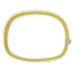 HAPPINESS 18K GOLD AND BEZEL SET DIAMONDS BANGLE BRACELET