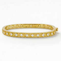 Happiness Bezel Set Diamond Gold Bangle