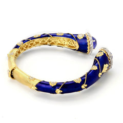COLORS OF LIFE COBALT BLUE ENAMEL TANZANITE DIAMOND BRACELET