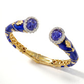 Colors of Life Tanzanite Enamel Diamond Bracelet