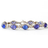 Happiness 18K White Gold Tanzanite and Diamond Bracelet