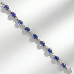 Happiness 18K White Gold Tanzanite and Diamond Bracelet