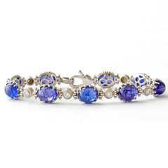 Happiness 18K White Gold Tanzanite and Diamond Bracelet