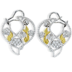 DIAMOND FANTASIES 18K TWO TONE GOLD AND DIAMOND EARRINGS