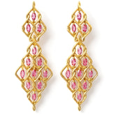 Ambition 18K Gold Pink Sapphire Earrings