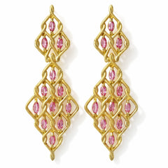 Ambition 18K Gold Pink Sapphire Earrings