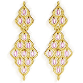 AMBITION 18K GOLD PINK SAPPHIRE EARRINGS - Stambolian | House of Jewels
