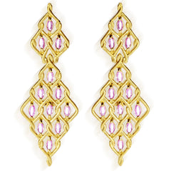 AMBITION 18K GOLD PINK SAPPHIRE EARRINGS - Stambolian | House of Jewels