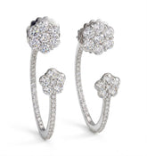 Happiness White Gold Diamond Two Piece Hoops