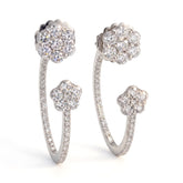 Happiness White Gold Diamond Two Piece Hoops