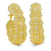 PASSION 18K GOLD DIAMOND INSIDE OUT HOOP EARRINGS