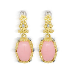 CANDY PINK PERUVIAN OPAL 18K GOLD DROP EARRINGS - Stambolian | House of Jewels