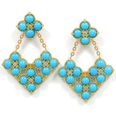 Happiness Sleeping Beauty Turquoise Double Drop Earrings