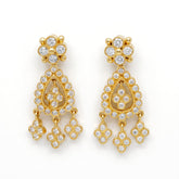 18K Gold Small Dangling Diamond Earrings