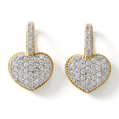 Everything Hearts 18K Gold Diamond Heart Earrings