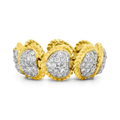 EVERYTHING HEARTS 18K GOLD AND DIAMOND FLEXIBLE BAND RING