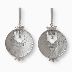 Colors of Life Cobalt Blue Enamel Diamond Earrings