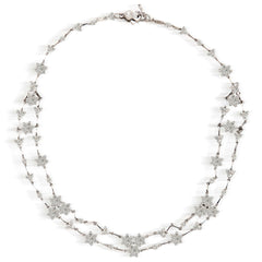 DIAMOND FANTASIES DIAMOND CLUSTER CHOKER LINK NECKLACE