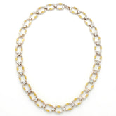 Enchanted Garden Diamond Square Link Necklace