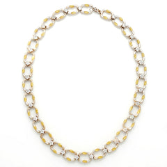 Enchanted Garden Diamond Square Link Necklace