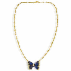 Stambolian Candy Butterfly Pendant Reverse Showing Gold Construction and Chain Links