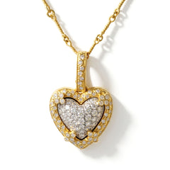 Everything Hearts 18K Two Tone Gold Large Diamond Heart Enhancer
