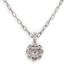 DIAMOND FANTASIES 18K WHITE GOLD AND DIAMONDS CLUSTER PENDANT