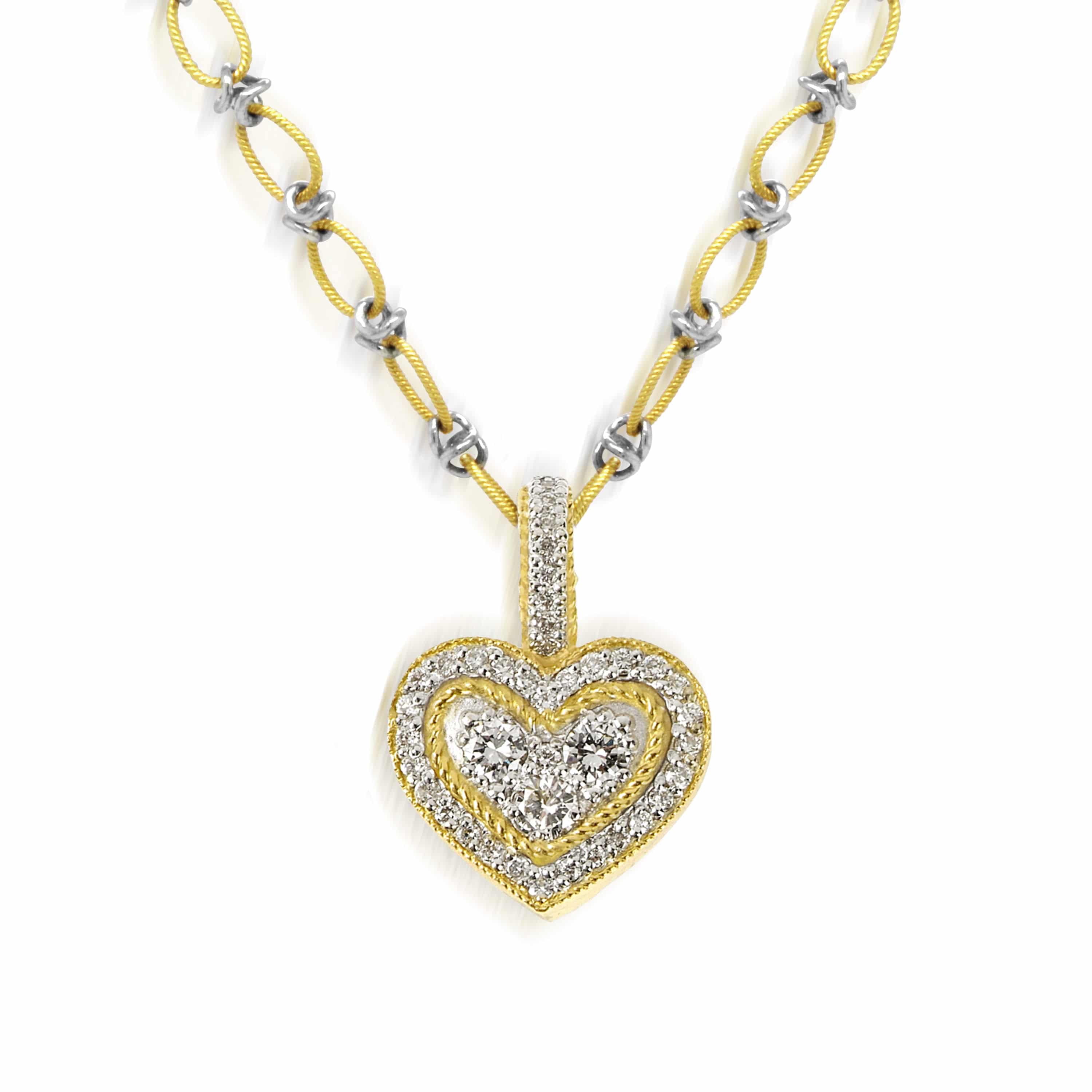 Stambolian Everything Hearts 18K Yellow Gold Diamond Heart Enhancer Pendant