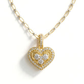 Everything Hearts 18K Yellow Gold Diamond Heart Enhancer Pendant