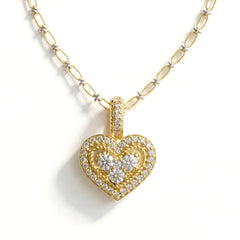 Everything Hearts 18K Yellow Gold Diamond Heart Enhancer Pendant
