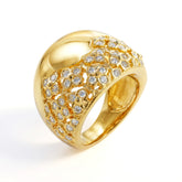 Secret Garden Diamond Flower Dome Ring