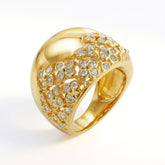 Secret Garden Diamond Flower Dome Ring