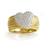 Promise to Love Diamond Heart Center Ring