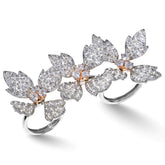 DIAMOND FANTASIES THREE FINGER FLOWER RING