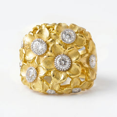 Mayflower Diamond Floral Dome Ring