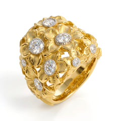 Mayflower Diamond Floral Dome Ring