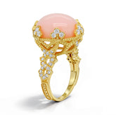 COLORS OF PASSION 18K GOLD DIAMONDS PINK OPAL RING