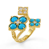 Happiness Sleeping Beauty Turquoise Cluster Ring