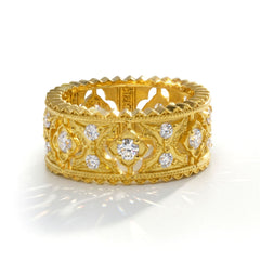 Passion Openwork Diamond Thin Band Ring