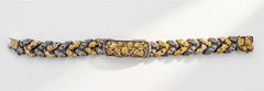 Napa Valley Grape Vine Silver Gold Bracelet