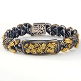 Napa Valley Grape Vine Silver Gold Bracelet