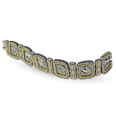 EREBUNI AGED SILVER 18K GOLD DIAMOND BRACELET