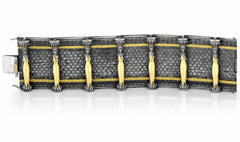 ACROPOLIS AGED SILVER 18K GOLD BRACELET