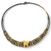 Erebuni Aged Silver Gold Diamond Choker